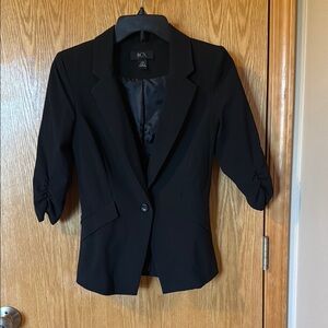 BCX Black Blazer Structured Suit Jacket